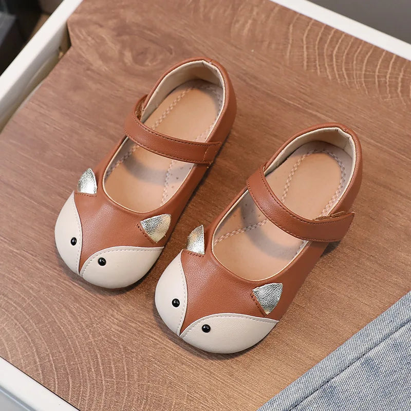 Girls Fox Closed-Toe Sandals – Cartoon Summer Shoes