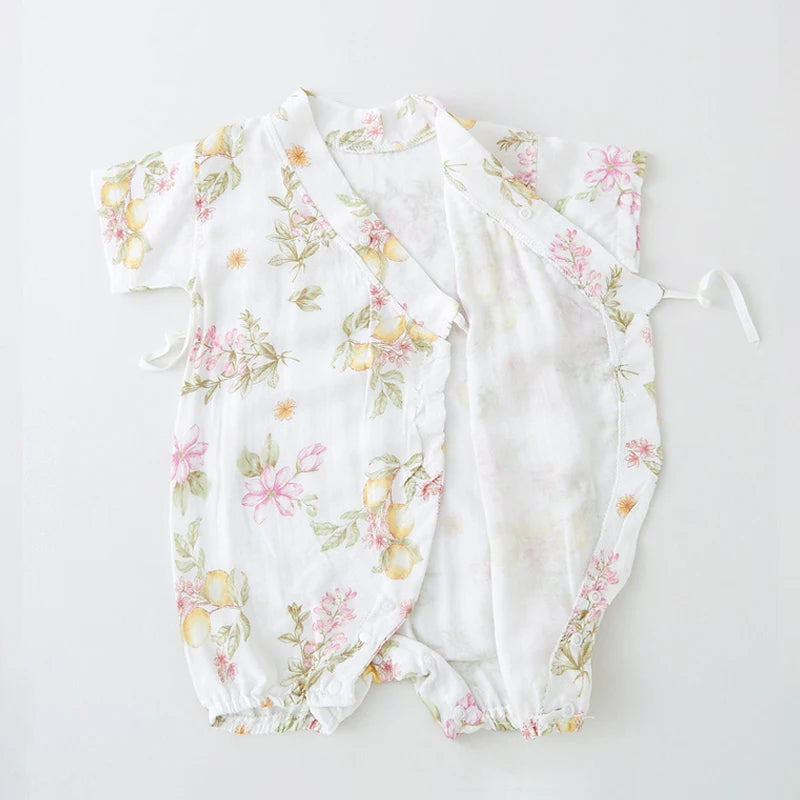 Baby Double Layer Muslin Kimono Onesie