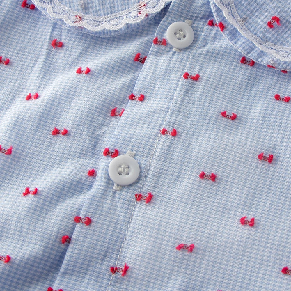 Girls' Smocked Dress with Peter Pan Collar