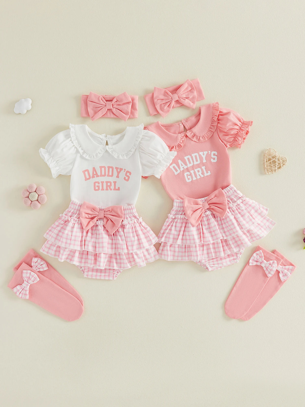 Daddy's Girl Baby 4-Piece Set — Romper, Skirt, Headband & Socks