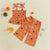 Pumpkin Print 2 Piece Outfit