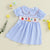 ABC Embroidered Plaid Dress