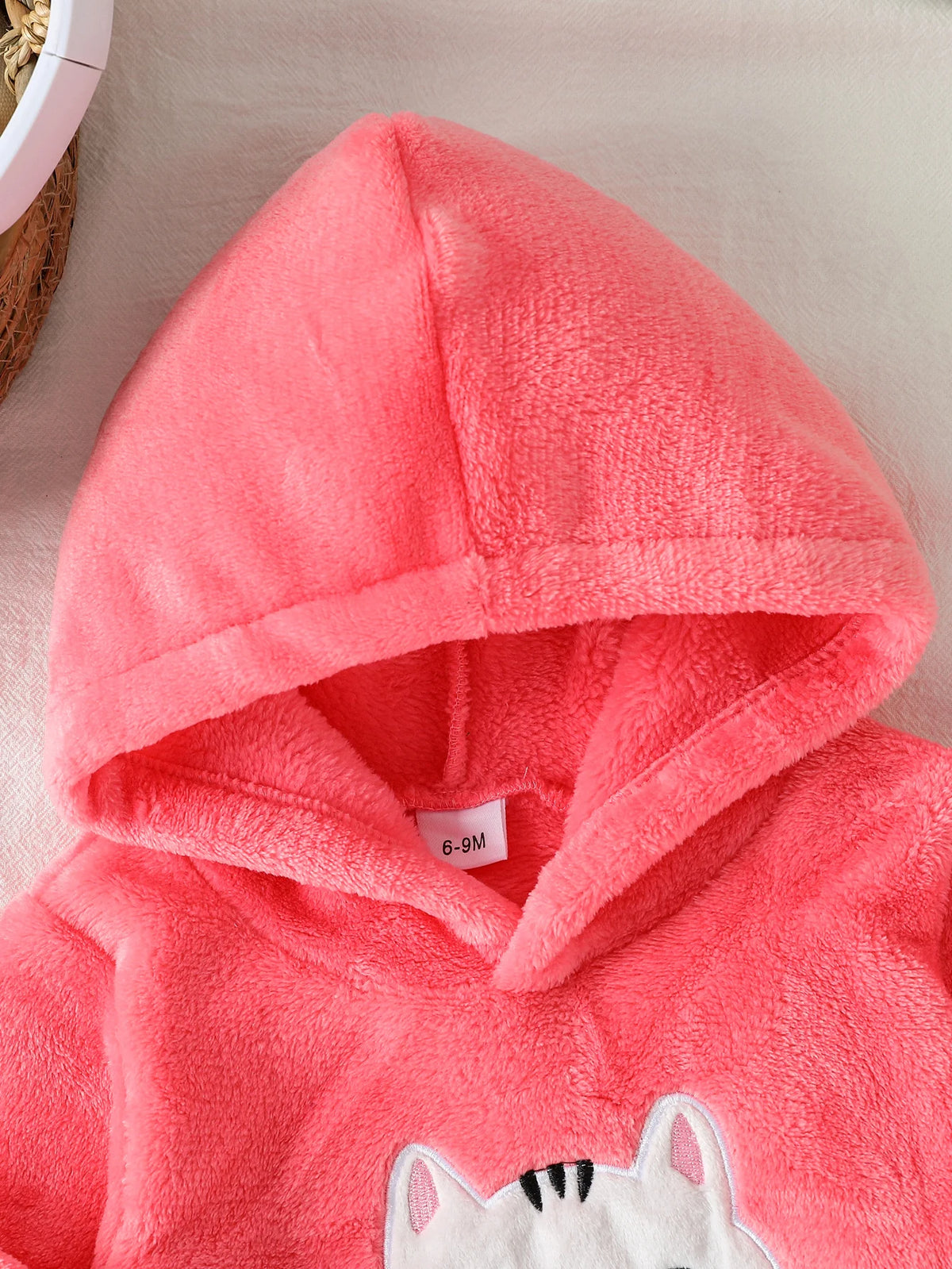 Baby Girl Pink Cat Hoodie & Pants Set