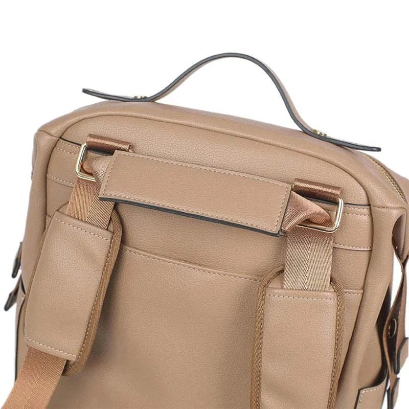 The Signature PU Leather Diaper Backpack