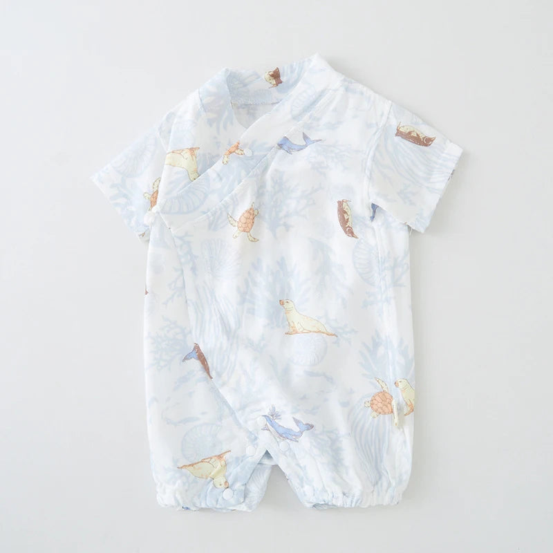 Baby Double Layer Muslin Kimono Onesie