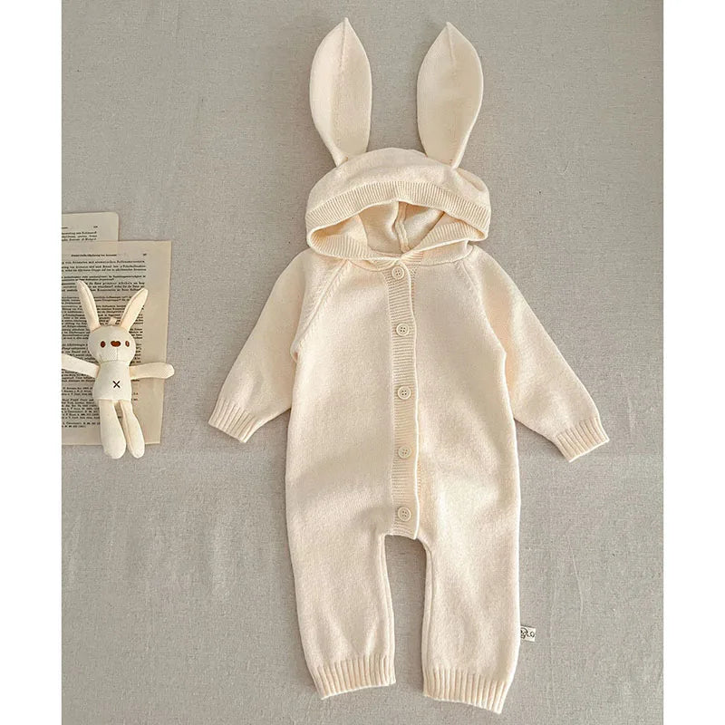 Baby Knitted Hooded Romper