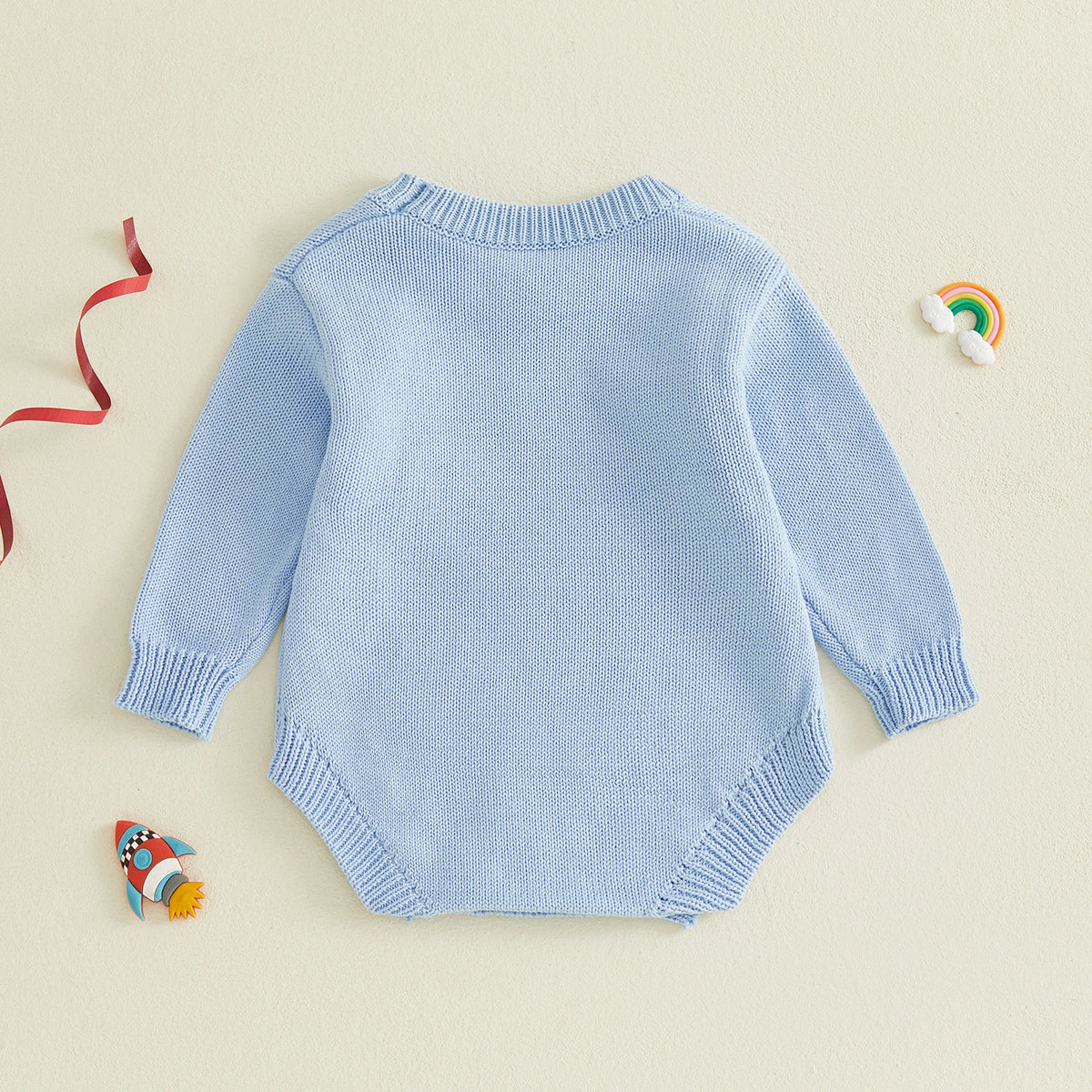 Baby 4th of July Flag Pattern Knit Sweater Bodysuit