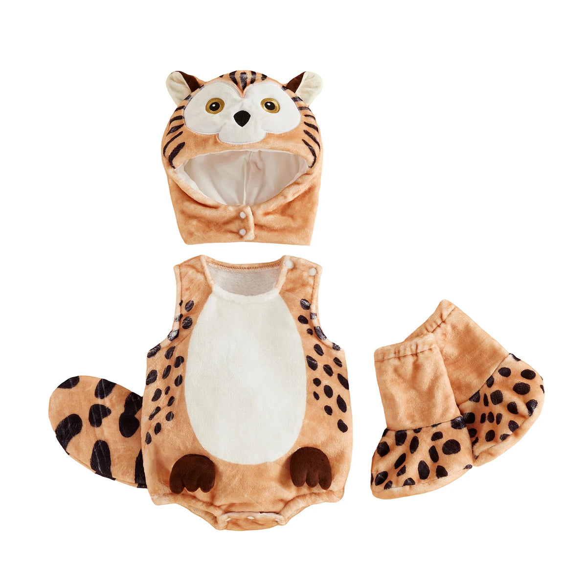 Baby 3-Piece Costume Romper Set with Hood &amp; Socks