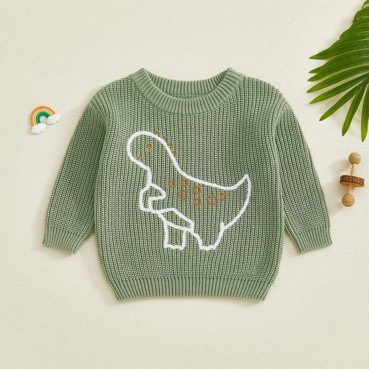 Baby & Toddler Boys' Dinosaur Embroidered Knit Sweater