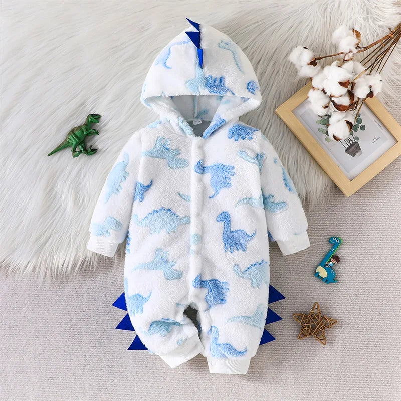 Baby Dinosaur Fleece Romper