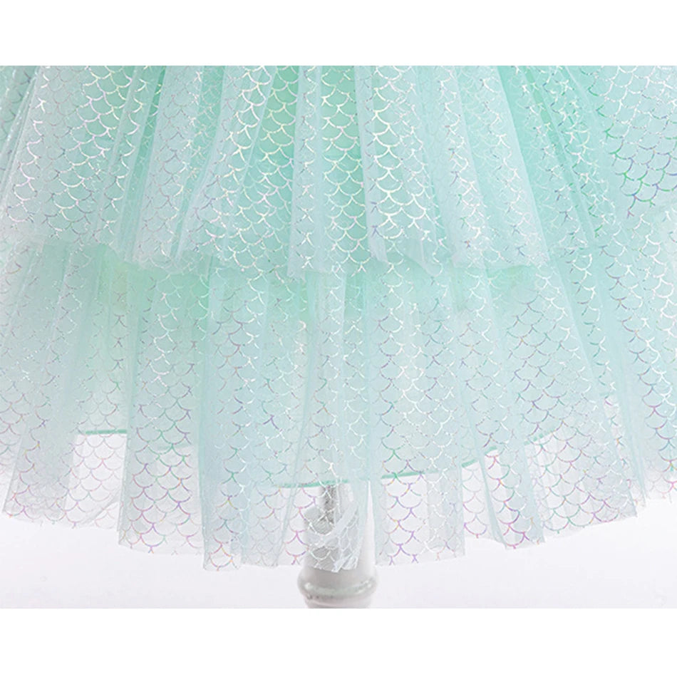 Mermaid Princess Sequin Dress for Girls