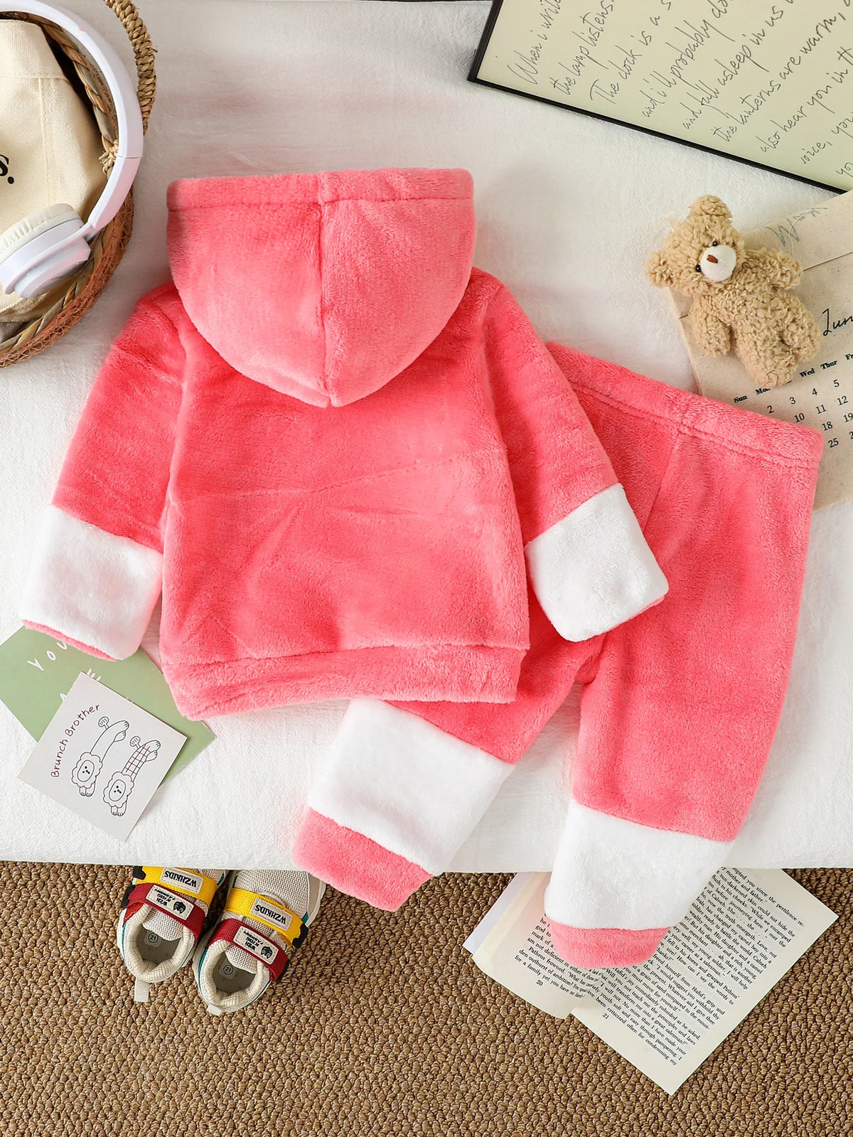 Baby Girl Pink Cat Hoodie & Pants Set