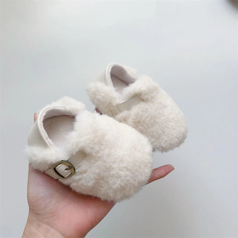 Soft Soled Baby Winter Boots - Warm Plush Walking Shoes