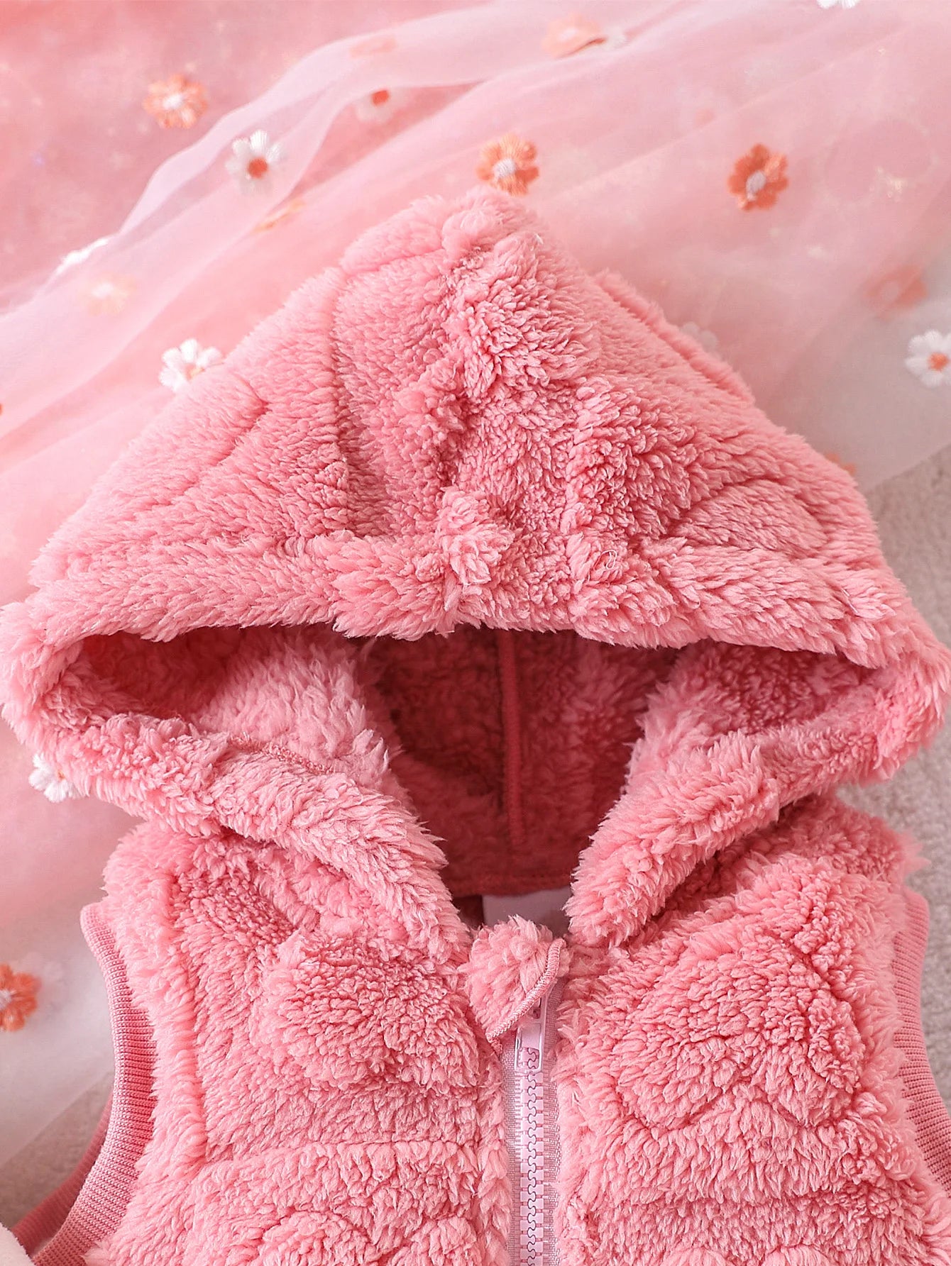 Baby Girls’ 3-Piece Plush Love Hooded Set