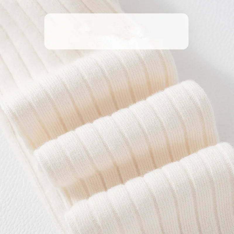 Solid Color Knit Stretch Tights