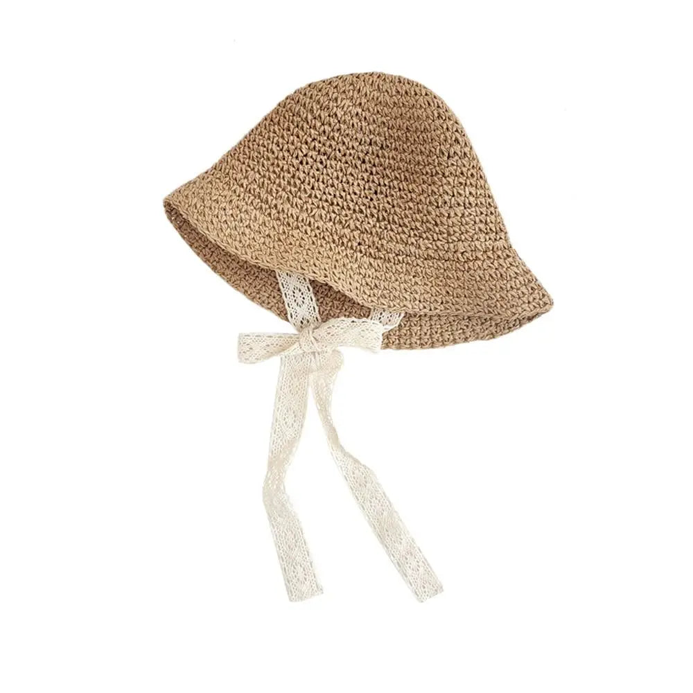 Casual Princess Straw-Style Sun Hat for Babies & Girls