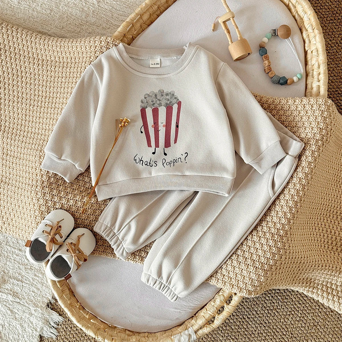 Baby &amp; Toddler Popcorn Print Sweatshirt &amp; Pants Set