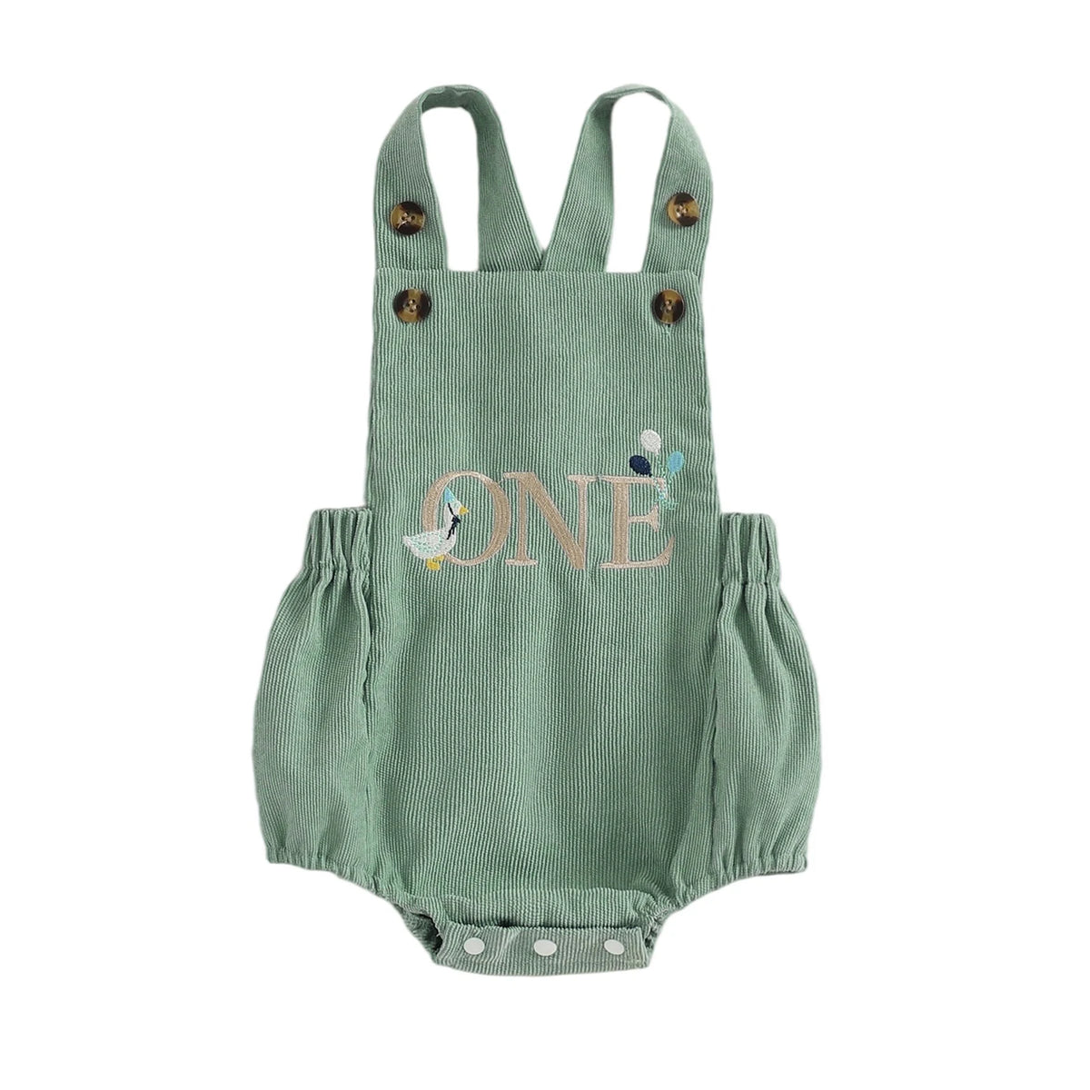 Modern Letter & Animal 1st Birthday Bubble Romper