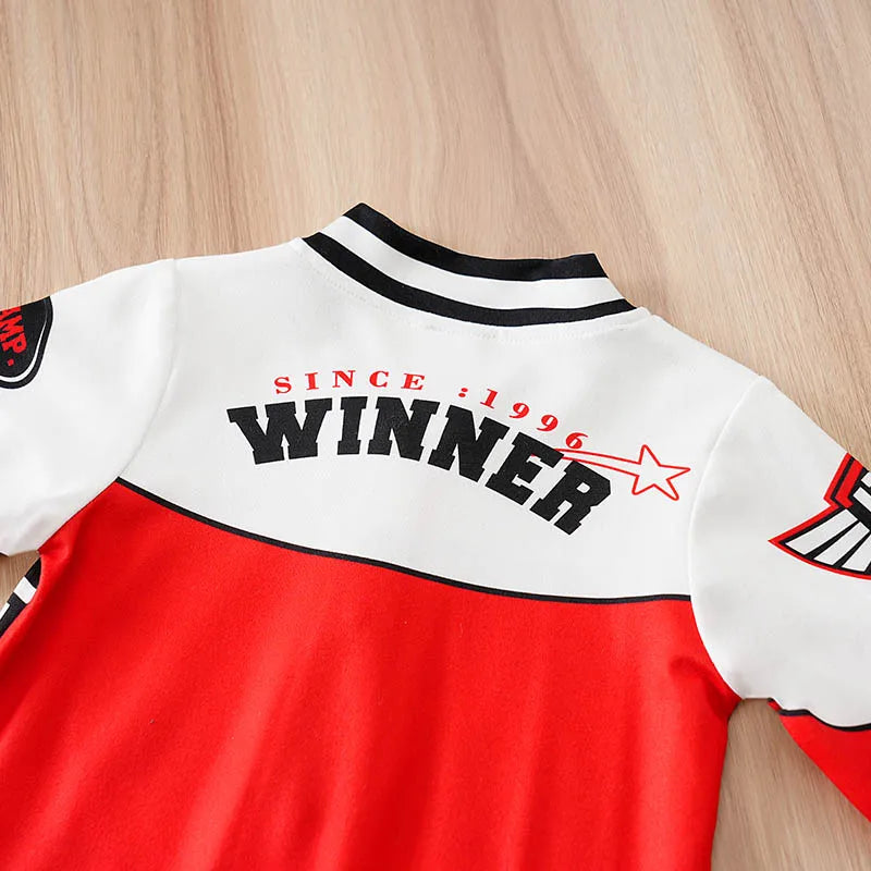 Baby Racing-Style Long Sleeve Romper