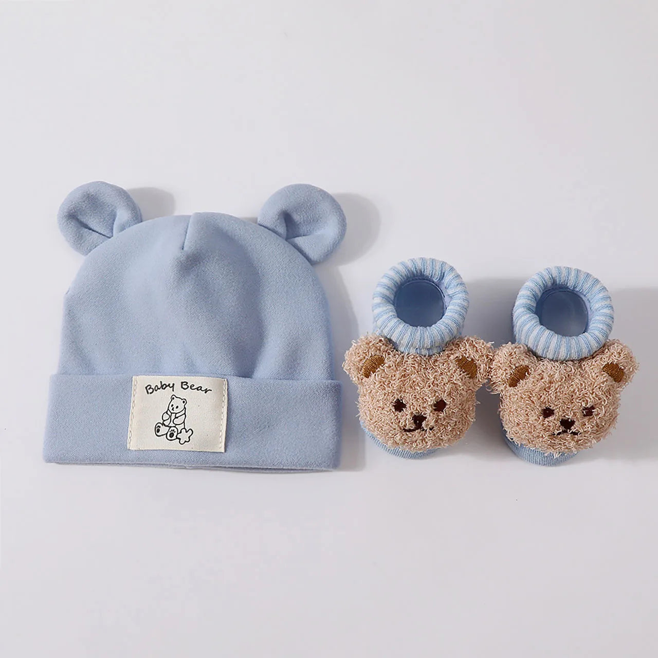 Bear Ear Beanie & Knit Sock Set