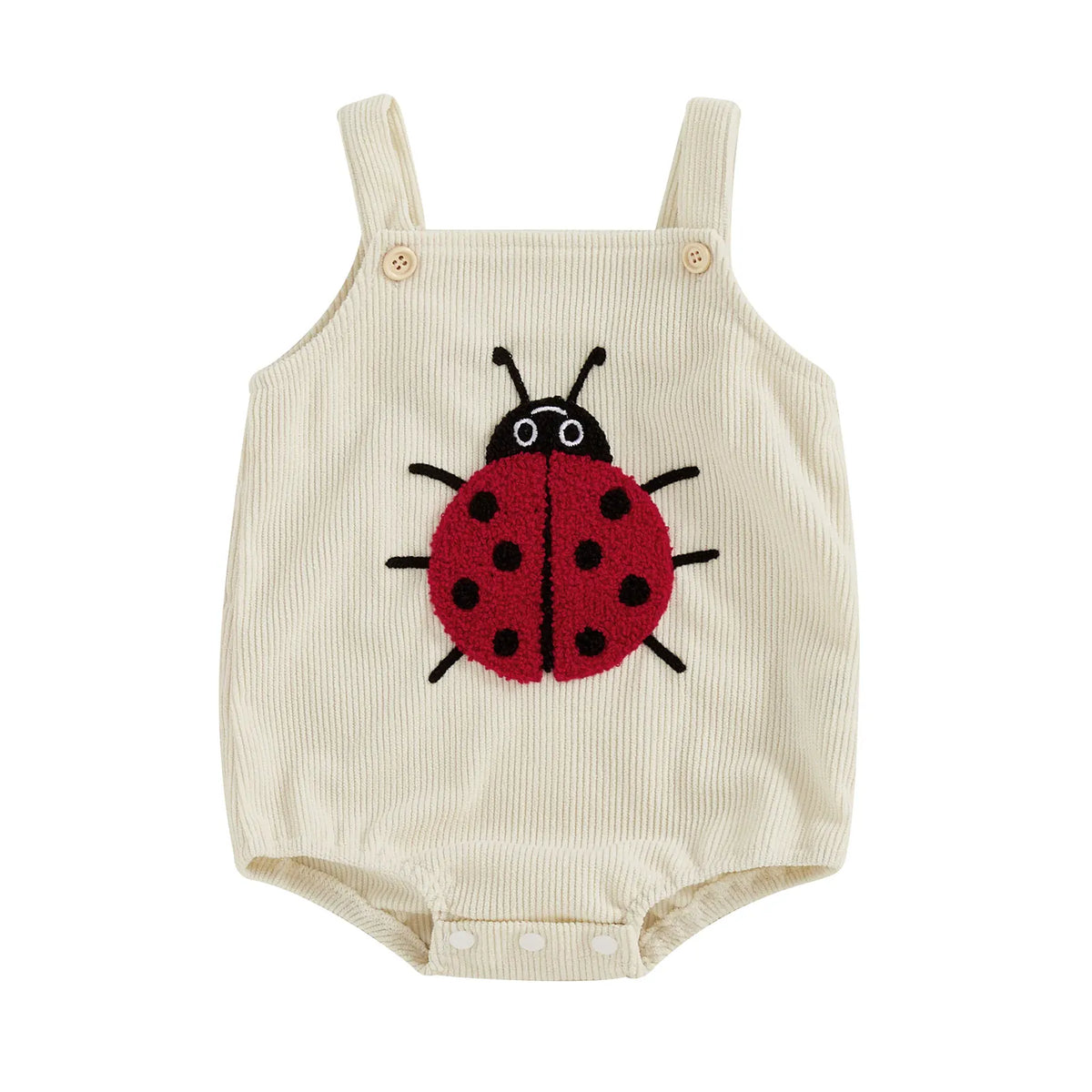 Ladybug / 0-3M Nature &amp; Fruit Embroidered Summer Romper