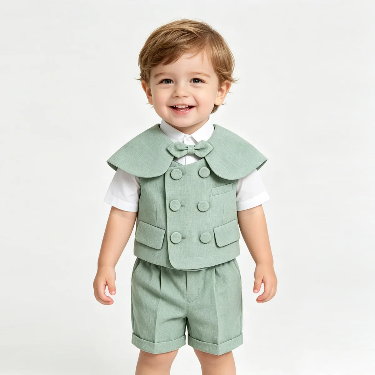 Toddler Boys’ Light Green Gentleman Outfit