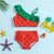 Girls Fruit Print Ruffle Bikini Set