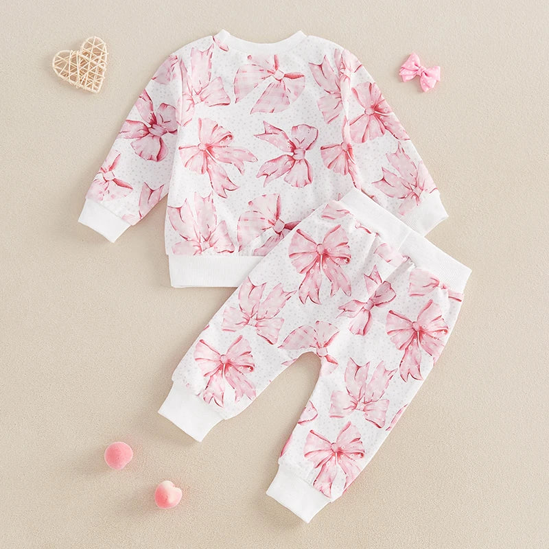 Baby Girl's Cozy Sweatshirt & Pants Set
