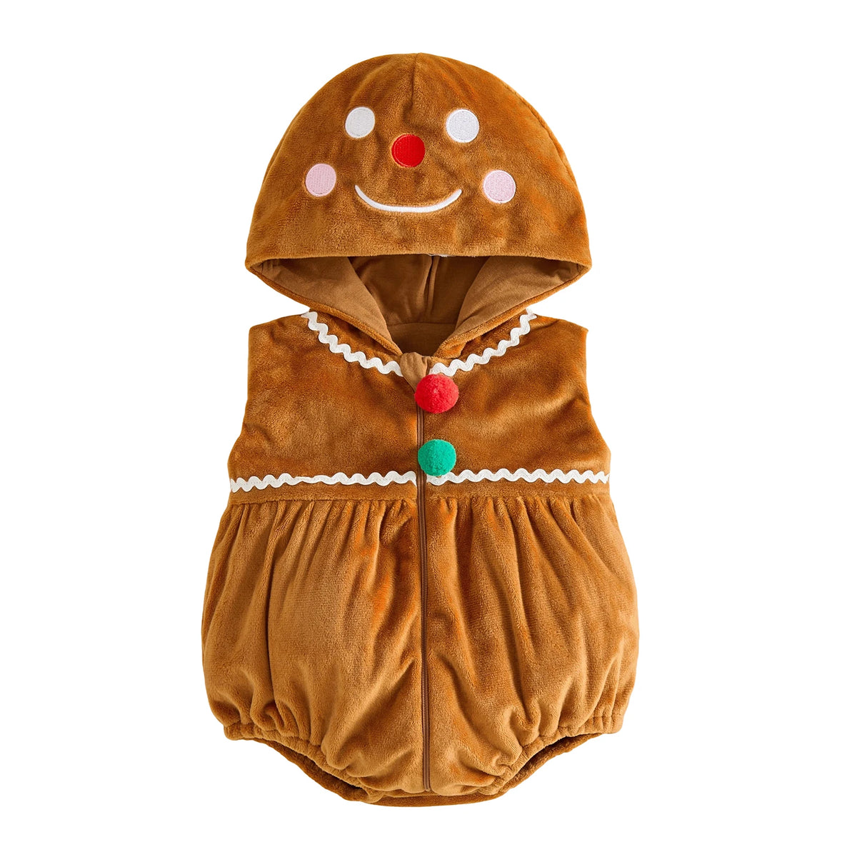 Baby Christmas Hooded Romper Costume – Gingerbread, Tree, Santa & Snowman