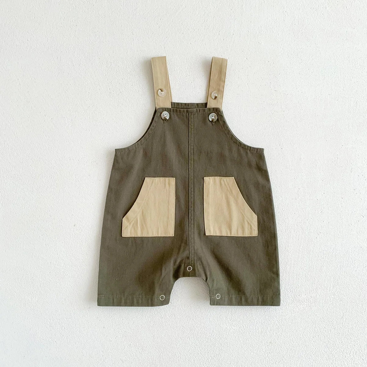 Fashion Pocket Design Strap Pants for Baby Boys