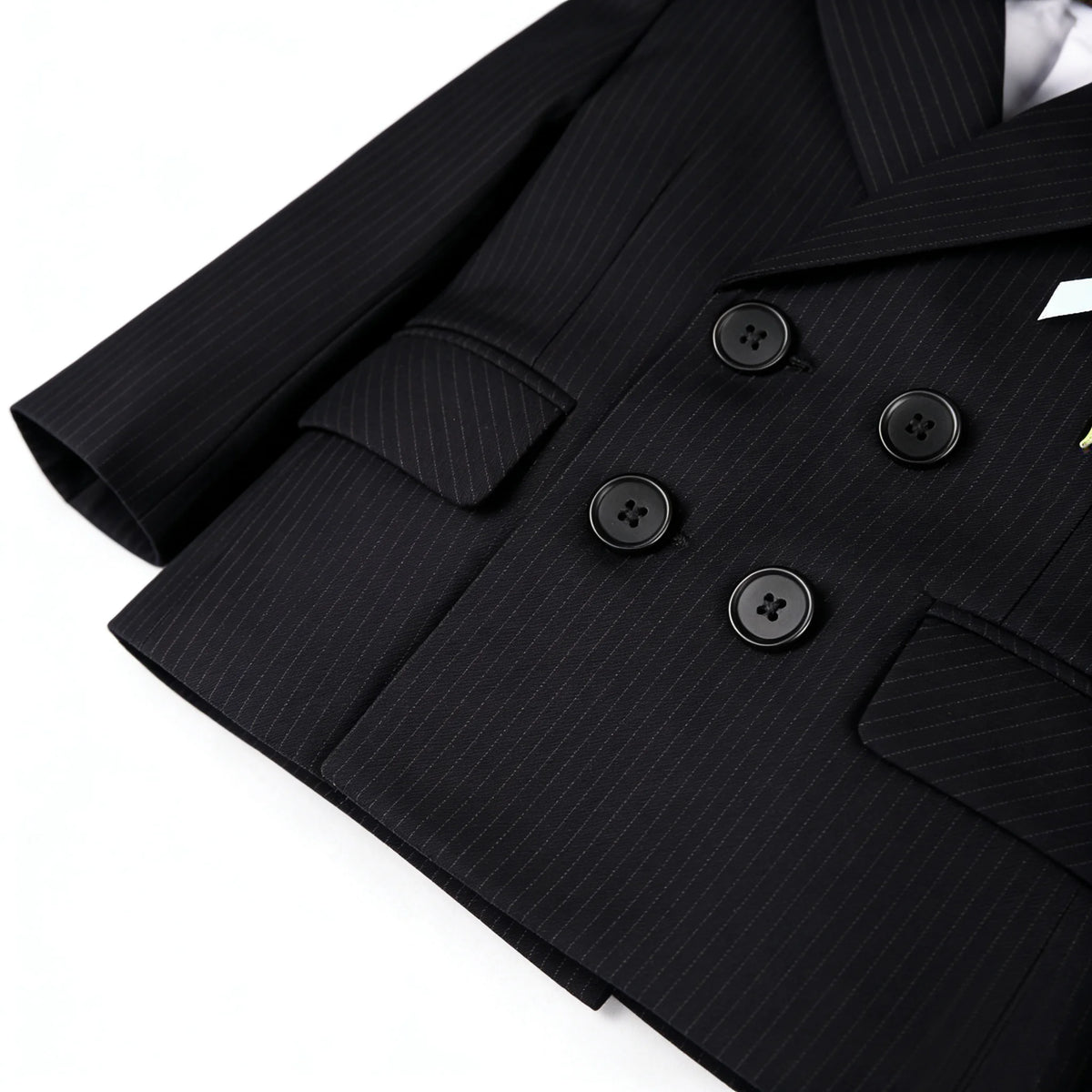 Toddler Boys' Striped Formal Suit Set