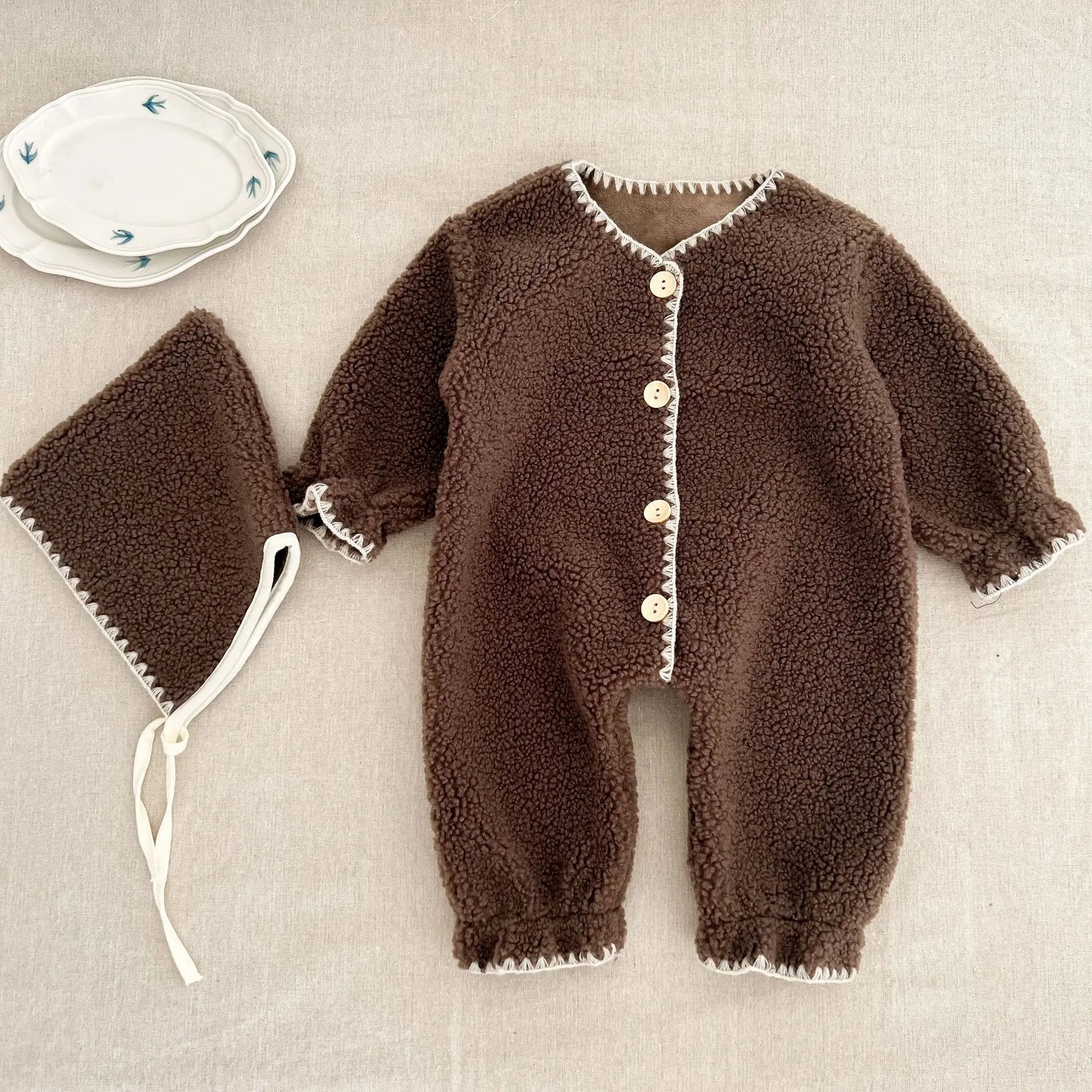 Baby Fleece Plush Warm Romper