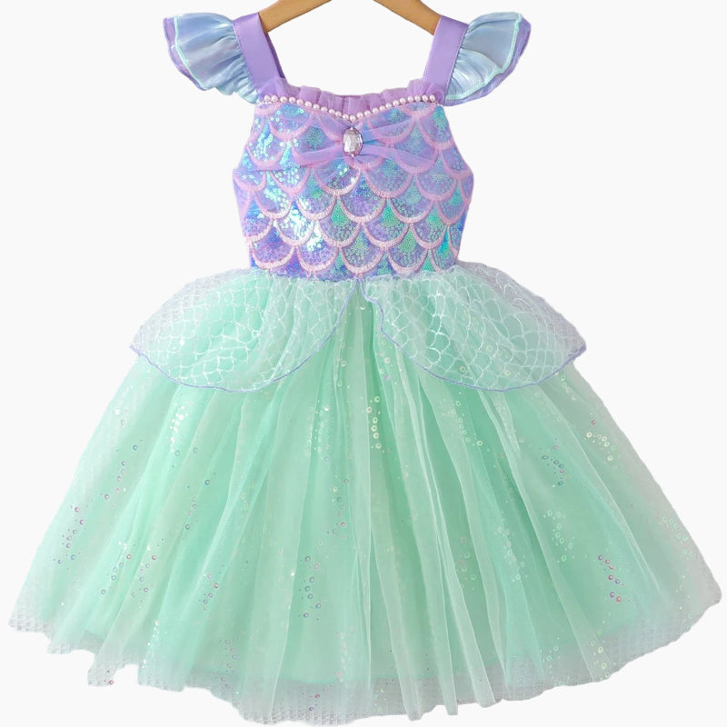 Sparkling Mermaid Princess Dress for Girls