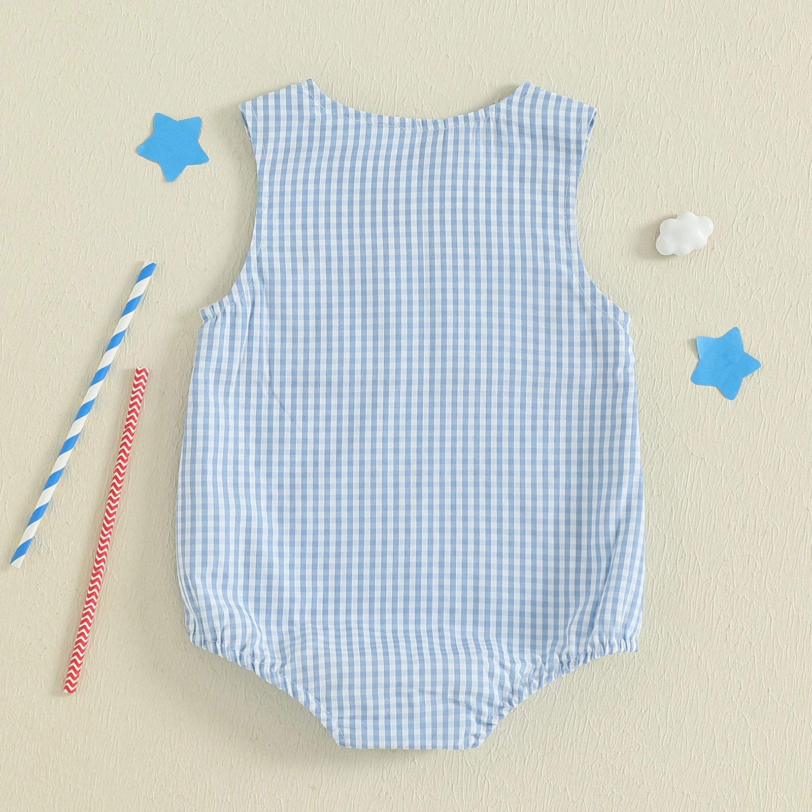 Baby 4th of July Smocked Flag Embroidery