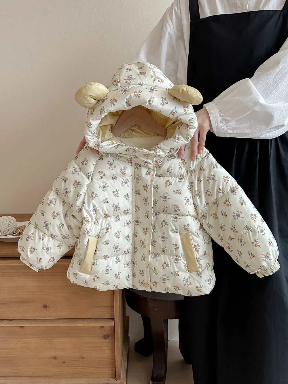 Kids' Velvet-Lined Thickened Cotton Coat