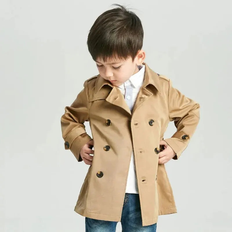 Unisex Classic Double-Breasted Trench Coat