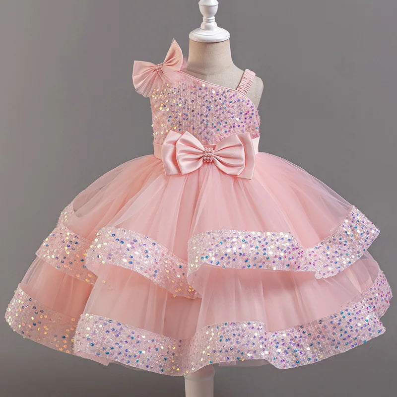 Girls' Sequin & Tulle Princess Dress