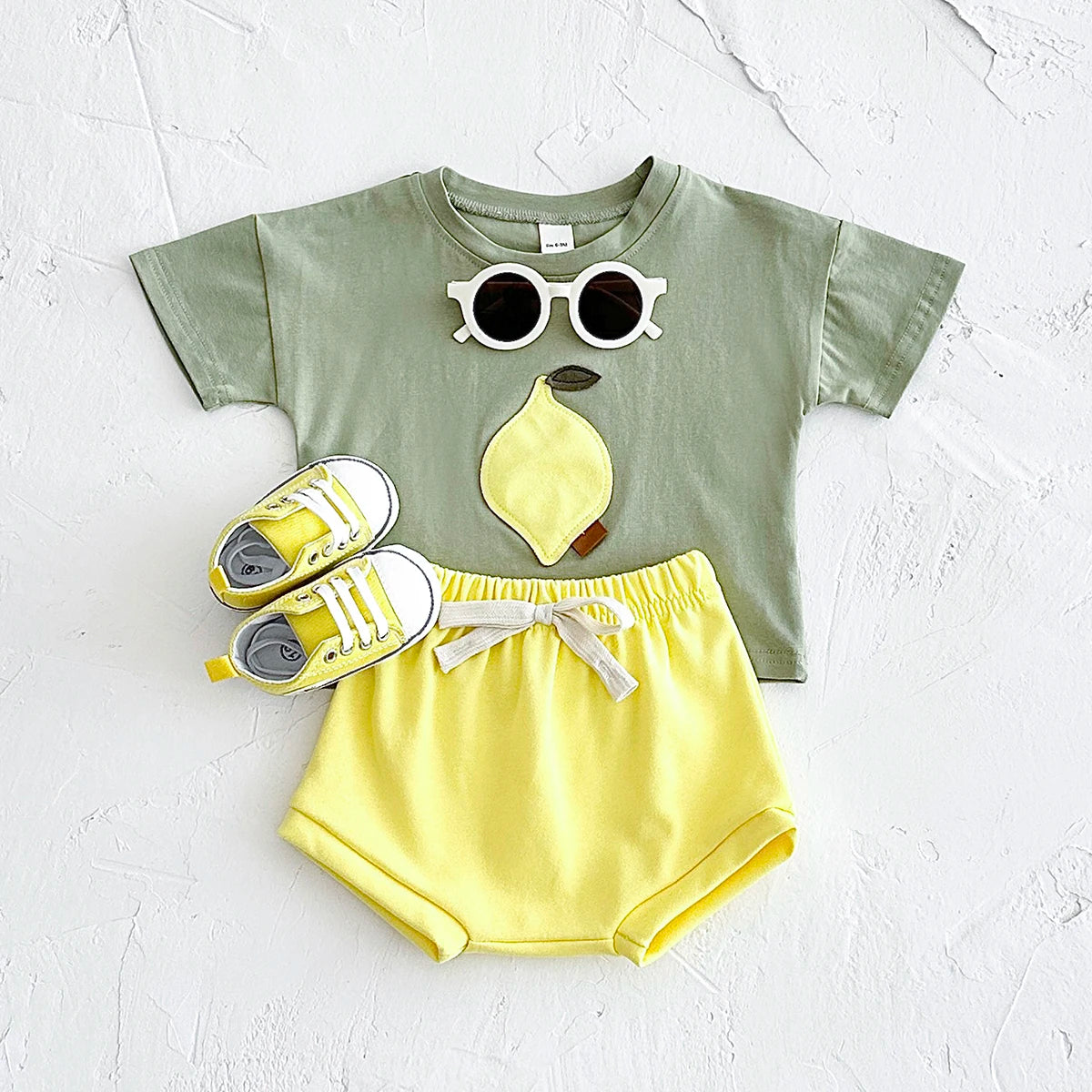Fruit Print T-shirt and Shorts Set