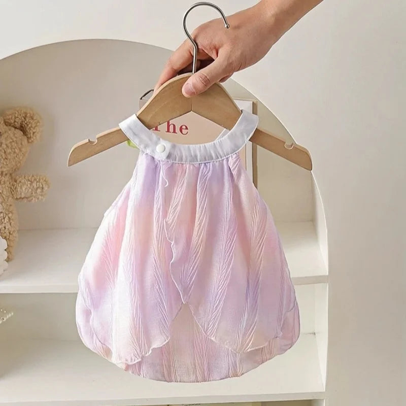 Adorable Baby Girls Tulip Decor Bodysuit