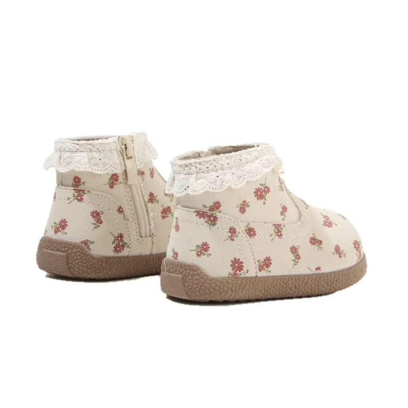 Toddler & Baby Microfiber Ankle Boots with Lace