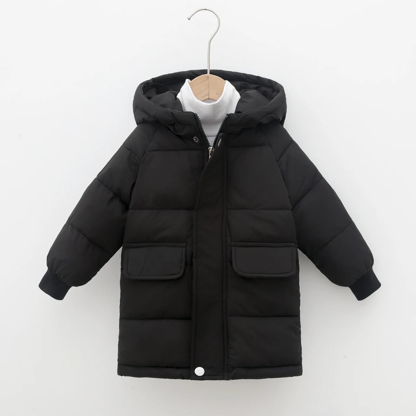 Unisex Hooded Longline Puffer Parka for Kids & Teens