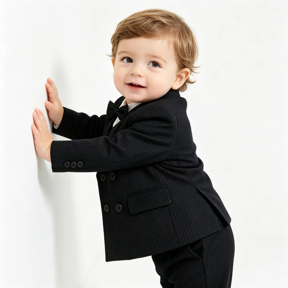 Toddler Boys' Striped Formal Suit Set