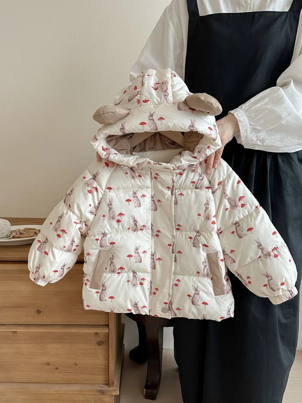 Kids' Velvet-Lined Thickened Cotton Coat