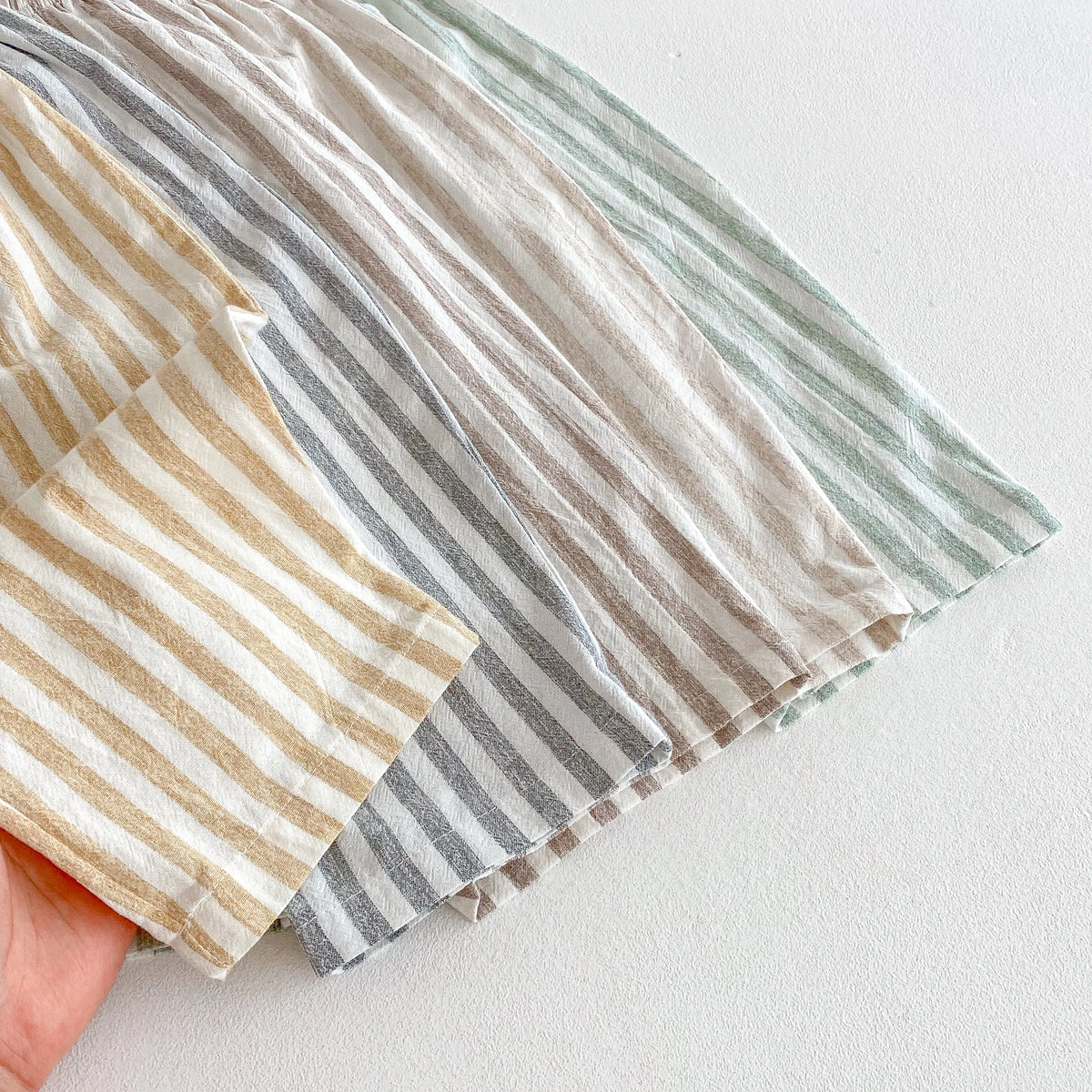 Vintage Striped Linen Cotton Pants