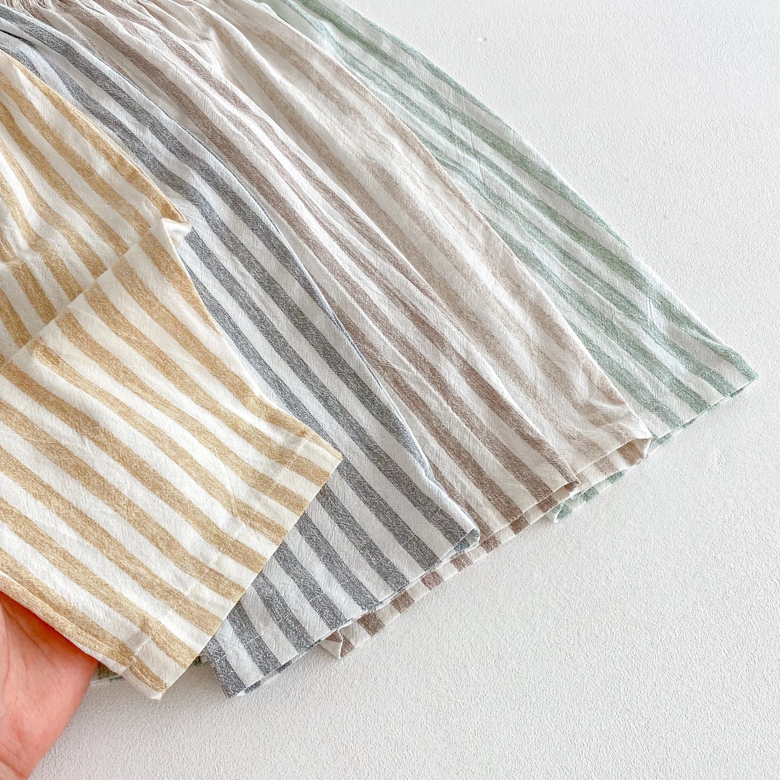 Vintage Striped Linen Cotton Pants