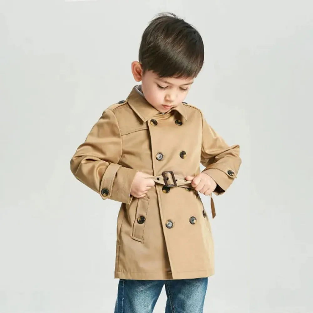 Unisex Classic Double-Breasted Trench Coat