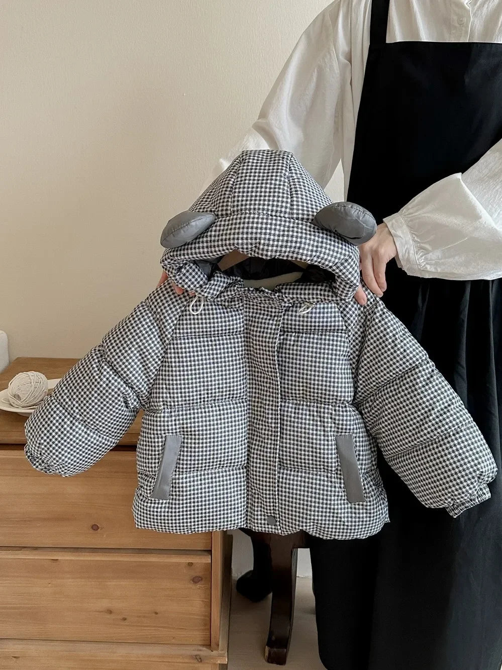 Kids' Velvet-Lined Thickened Cotton Coat