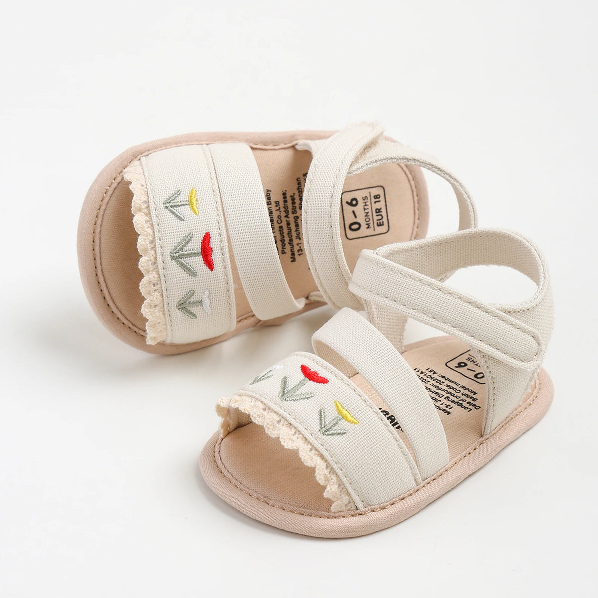 Baby Girl Satin Bow Floral Closed Back Support Sandals