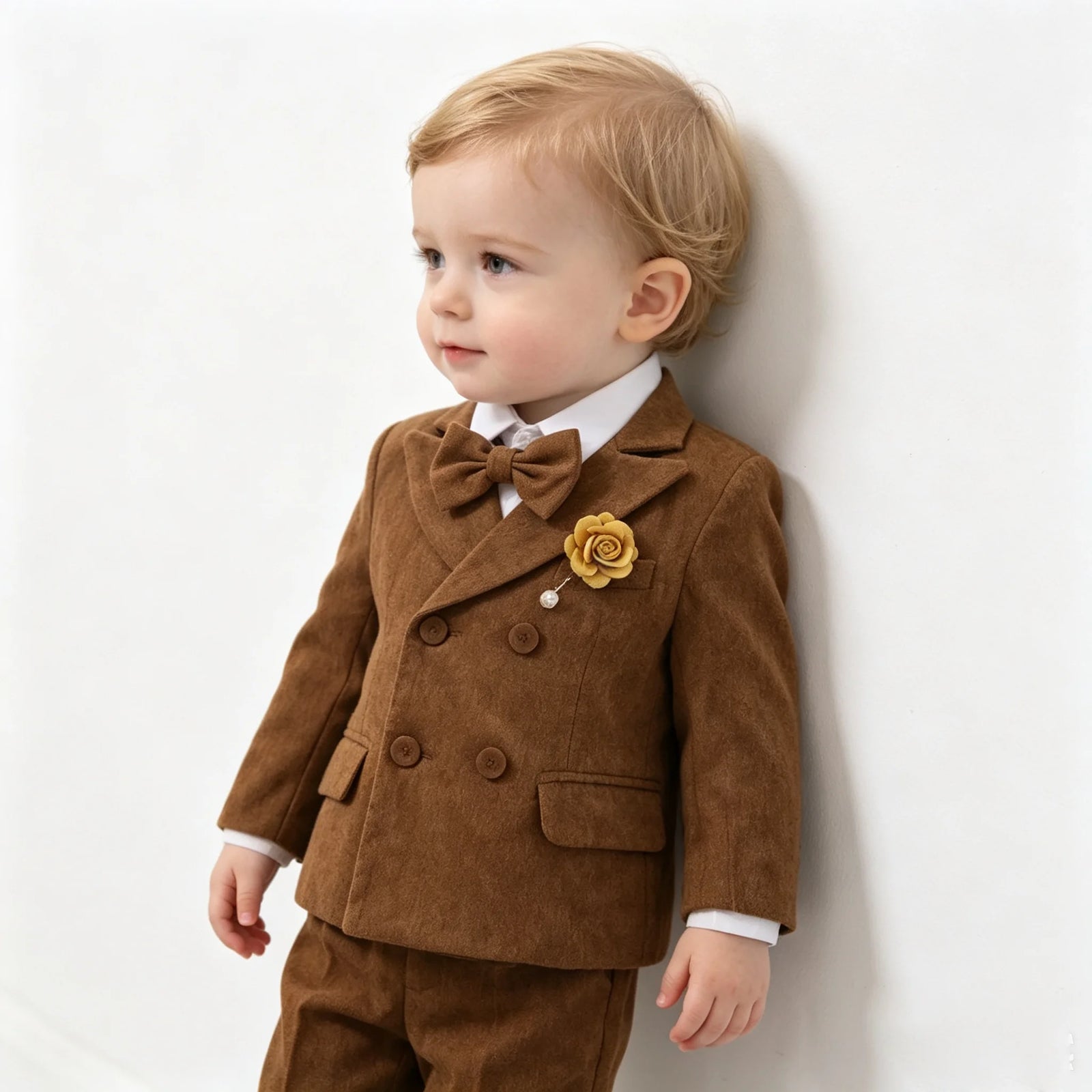 Toddler Boys' Corduroy Double-Breasted Suit Set