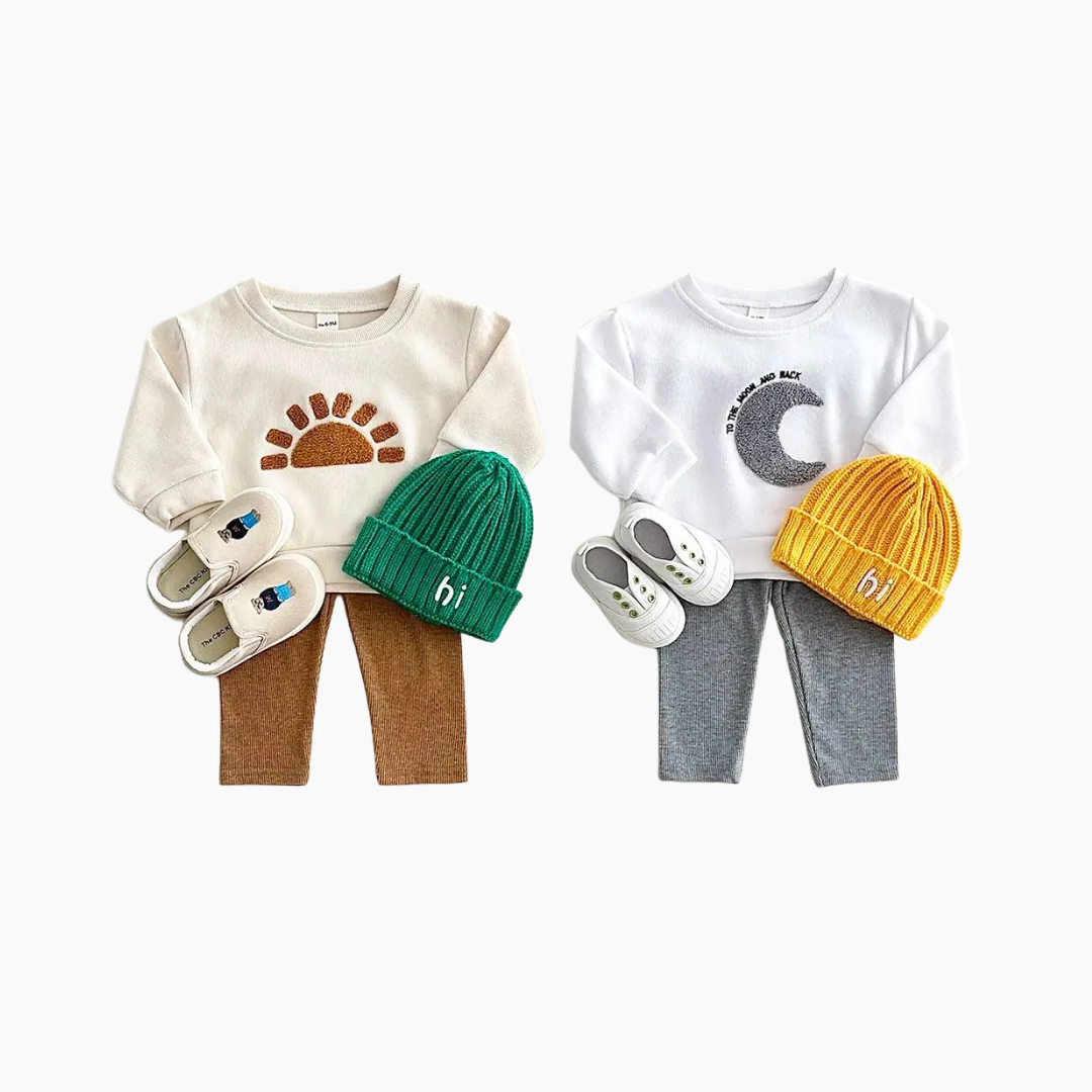 2Ps Long Sleeve Sweatshirt and Pant Set